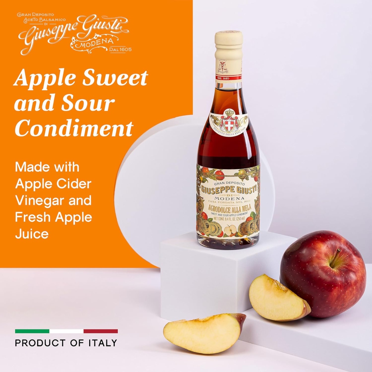 Giuseppe Giusti Apple Vinegar Sweet and Sour from Italy-250 ml (3)