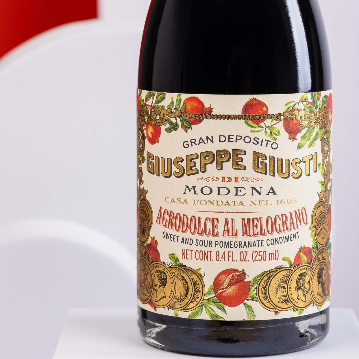 Giuseppe Giusti Sweet and Sour Condiment Pomegranate from Italy-250 ml (2)