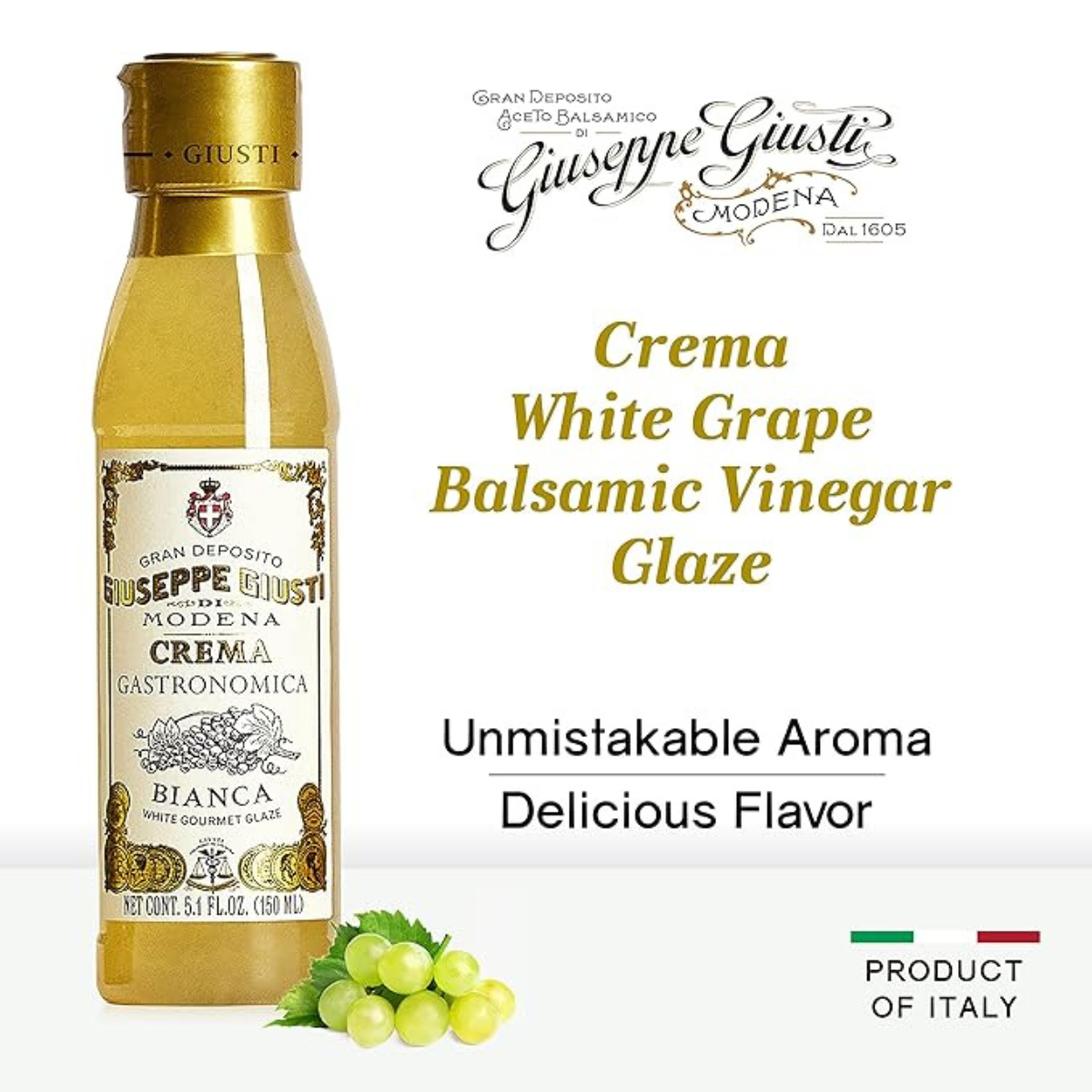 Giuseppe Giusti Gourmet Glaze White Grapes (150 ml) Giuseppe Giusti Gourmet Glaze White Grapes (150 ml)