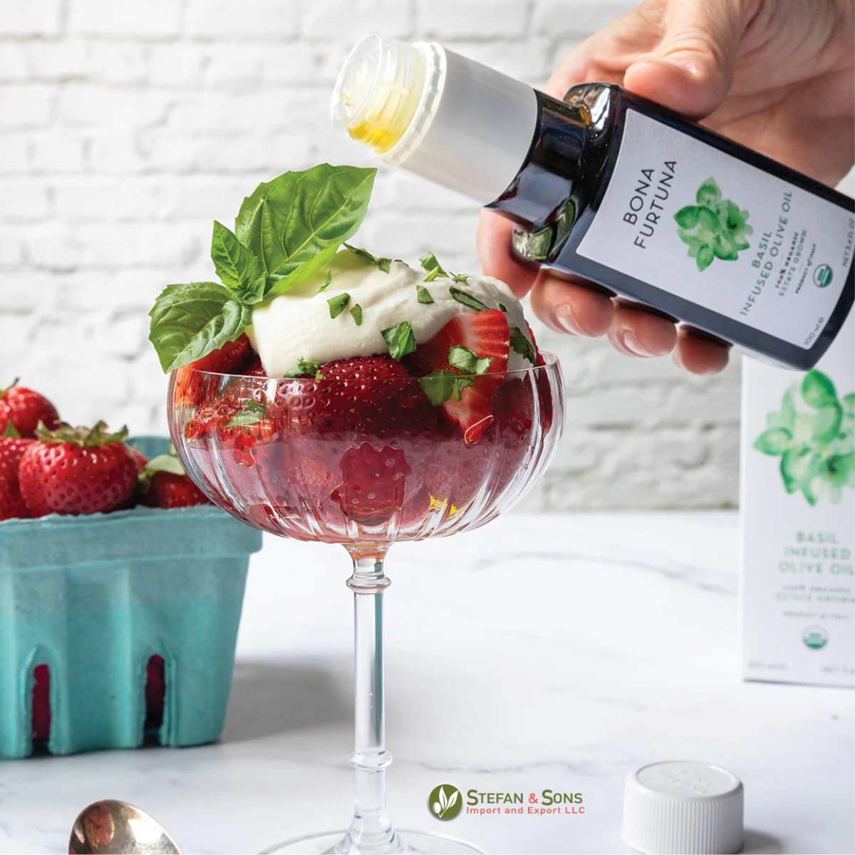 Bona Furtuna Organic Basil Infused Olive Oil (100 ml) Bona Furtuna Organic Basil Infused Olive Oil (100 ml)