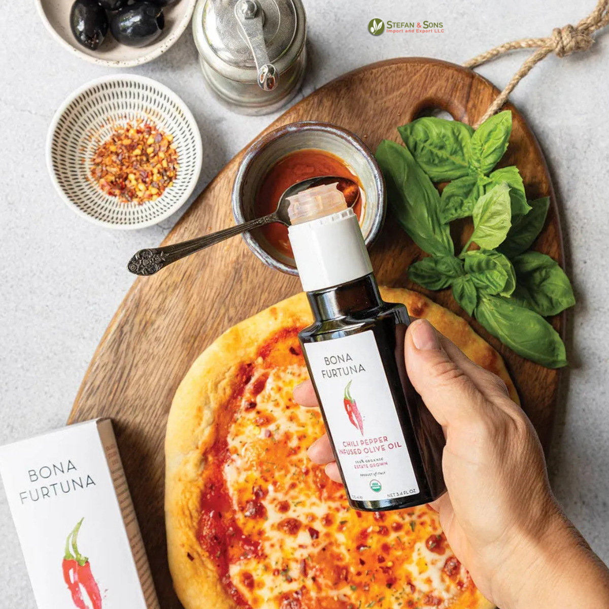 Bona Furtuna Organic Chili Pepper Infused Olive Oil (100 ml) Bona Furtuna Organic Chili Pepper Infused Olive Oil (100 ml)